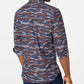 American Rag Mens Cotton Camouflage Button-Down Shirt Navy L
