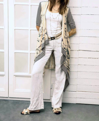 Beate Heymann - Espanador Longo com Estampa de Linho