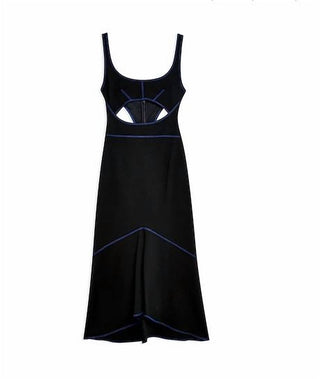 Topshop - Vestido flare com recorte nas costas nadador e ajuste justo