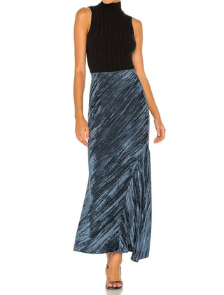 Free People - Crushed Velvet Slip Maxi Skirt