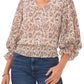 Blusa estampada 1.STATE, marrom marfim, tamanho G
