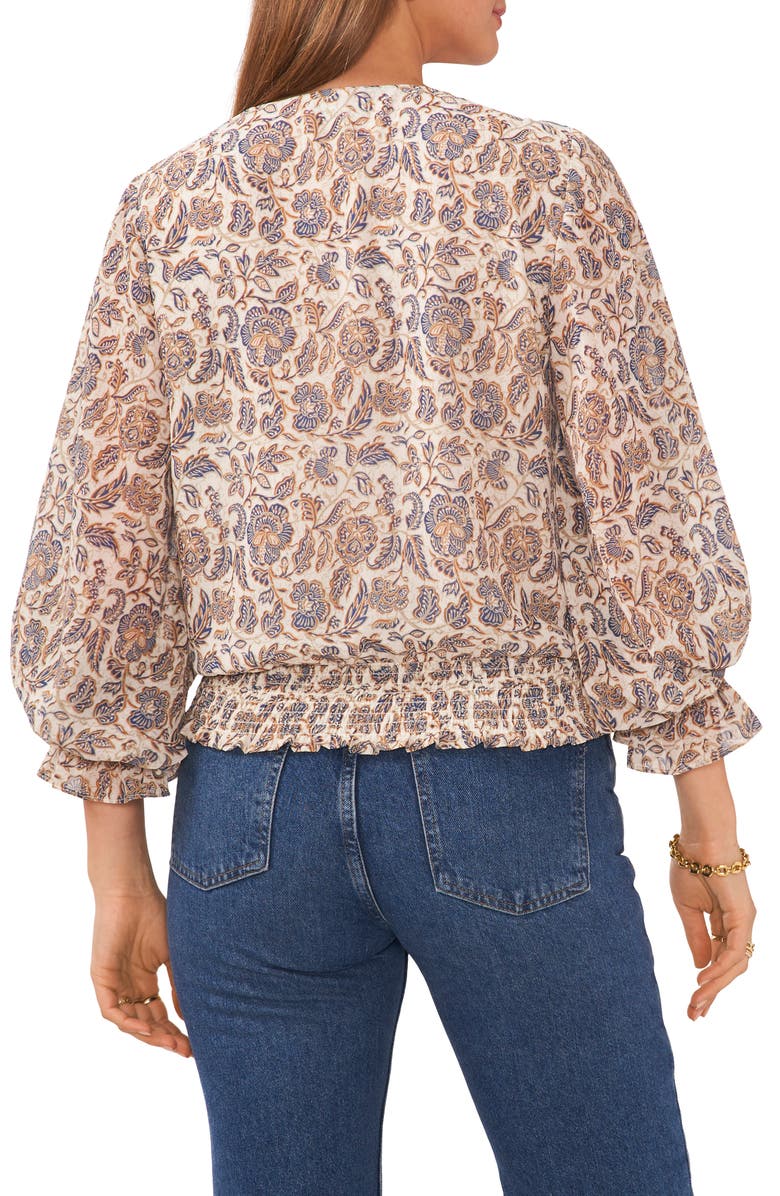 Blusa estampada 1.STATE, marrom marfim, tamanho G