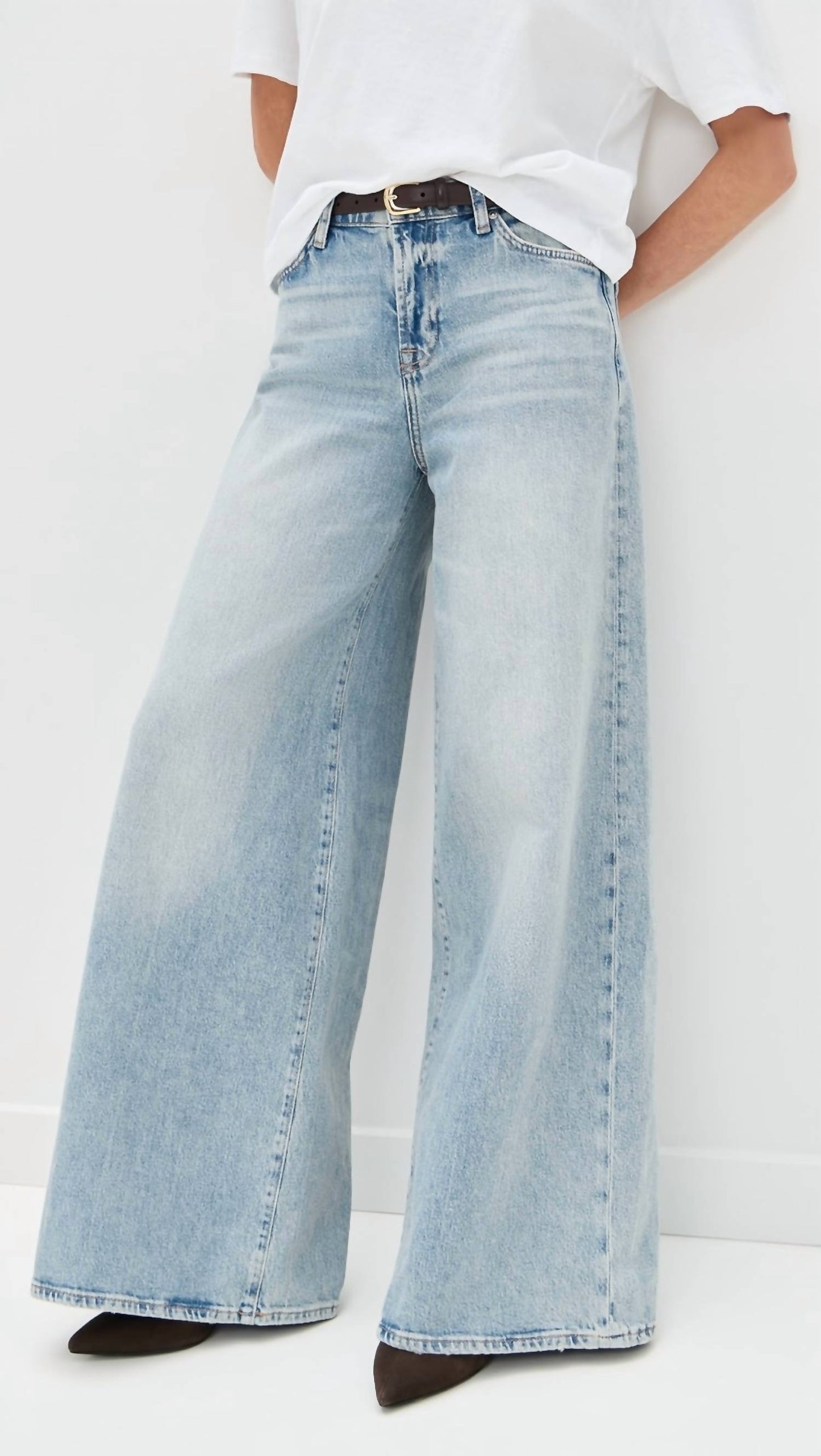 7 For All Mankind - Marie Wide Leg Jeans
