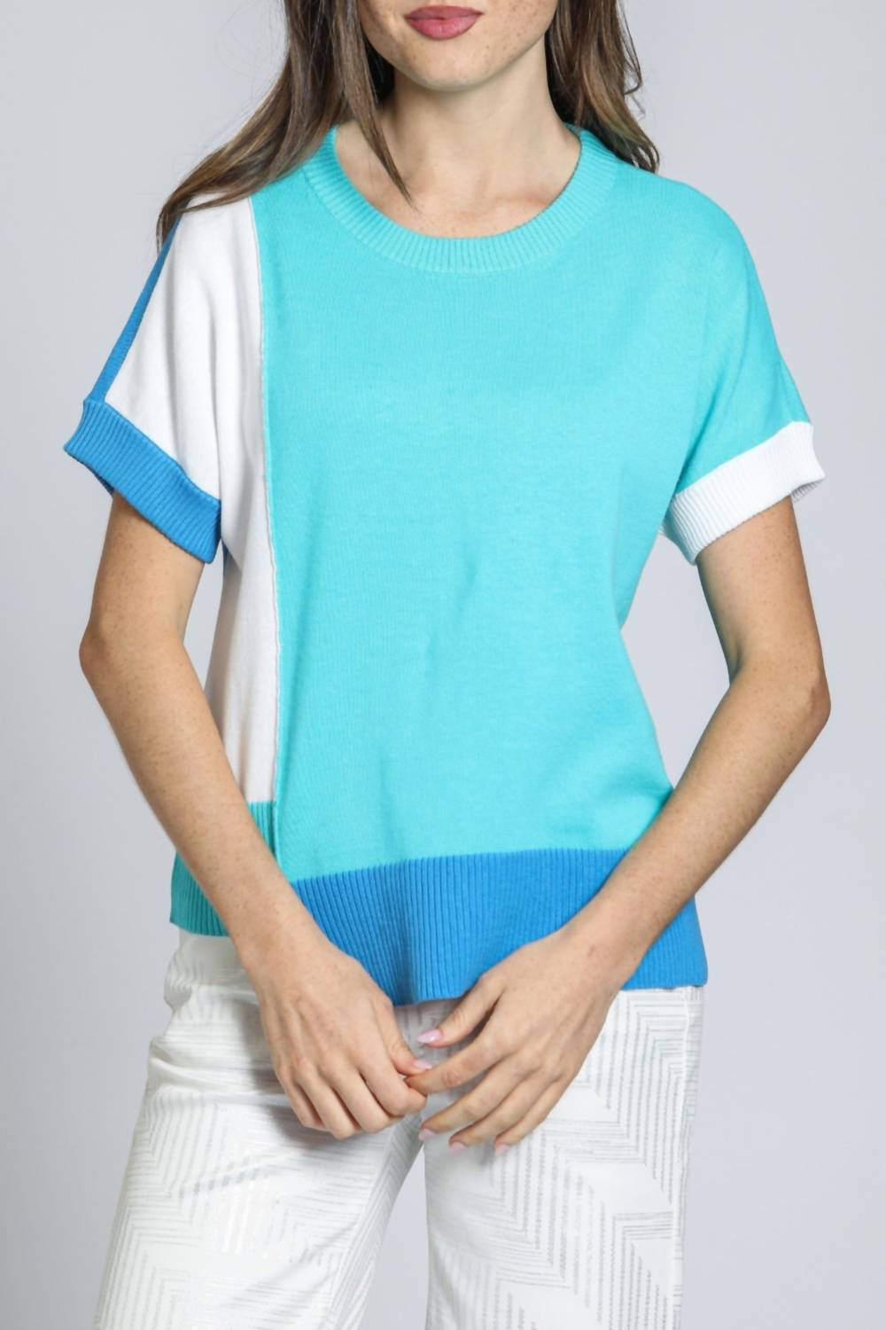 Apny - Women's Color Block Sweater