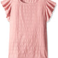 Women's Flutter Short Sleeve Shirt - Rose