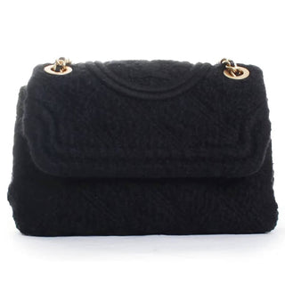 Tory Burch - Bolsa de ombro conversível pequena Fleming Soft Boucle feminina