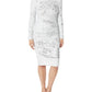 Dress the Population Women's Bodycon, White Multi, XXL