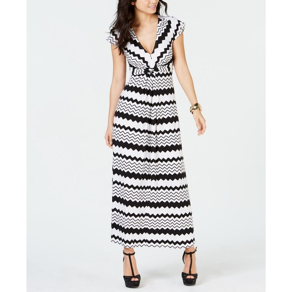 thalia-sodi-womens-printed-maxi-dress-black-white-size-extra-large