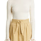 Sea Wynter Rib Wool Turtleneck Sweater in Cream, Size Medium