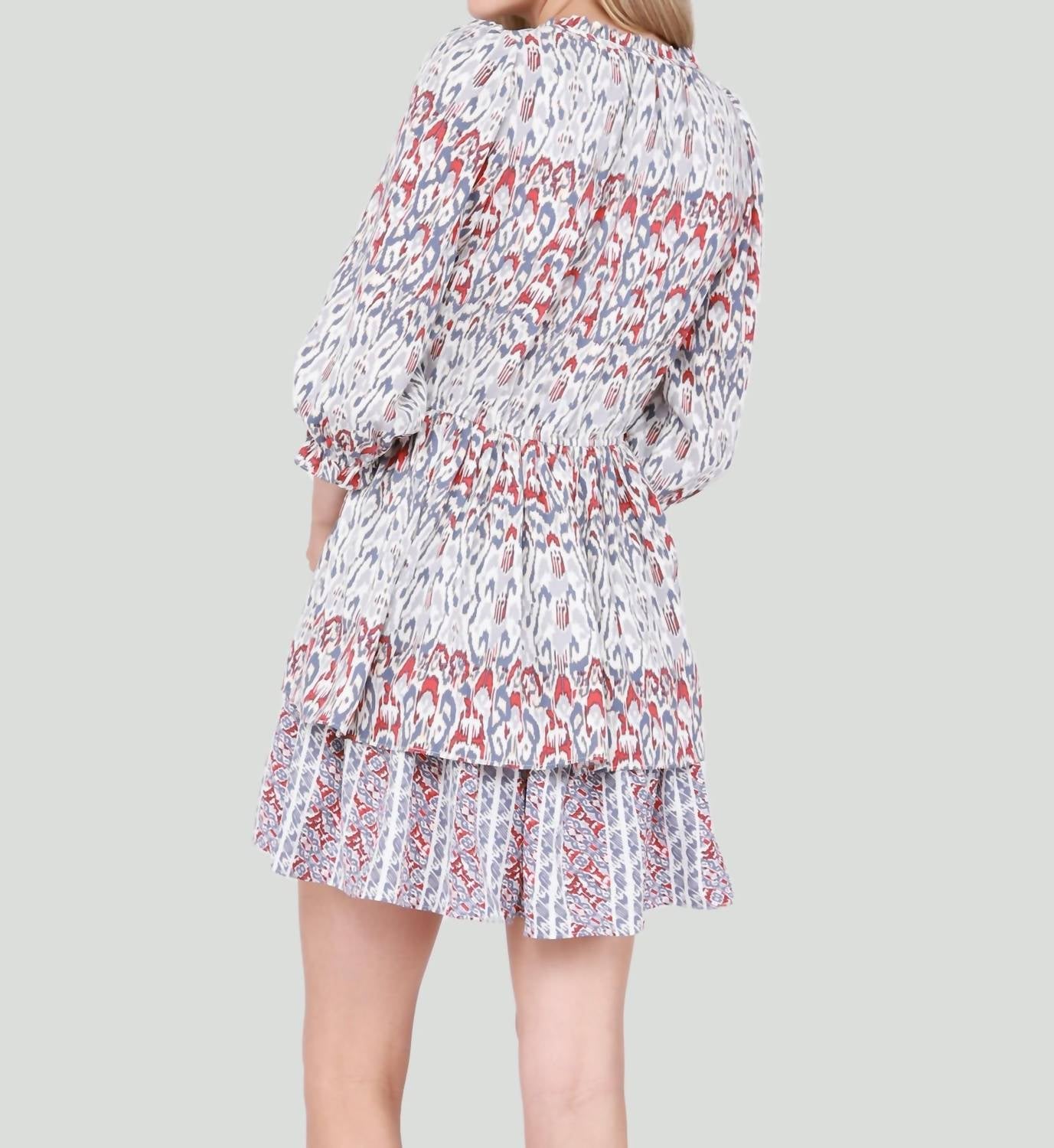 Black Tape - Ikat Smocked Mini Dress