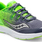 Tênis de corrida Saucony Kids Freedom ISO cinza/slime tamanho 1 M