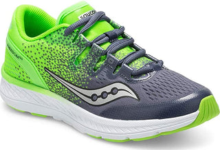 Tênis de corrida Saucony Kids Freedom ISO cinza/slime tamanho 1 M