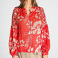 Emily Lovelock - EMMA Coral Batik Print Blouse