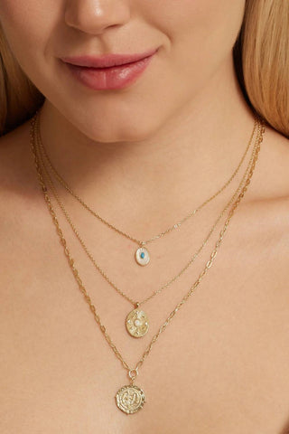 Eklexic - Colar feminino de opala opulenta e zircônia cúbica