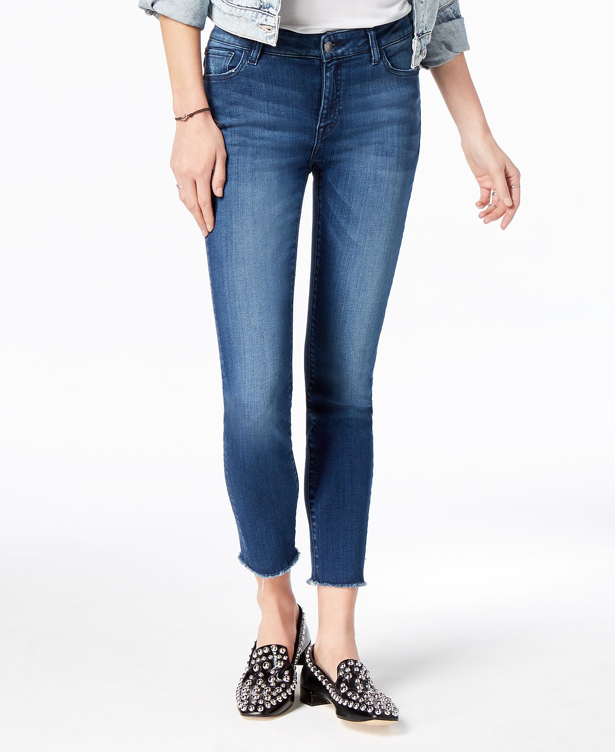 Calça jeans skinny cropped Kristen de cintura média feminina Joe's Jeans, azul, tamanho 8/29