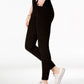 Calça jeans skinny feminina Alice de cintura alta M1858, preta, tamanho 32x32