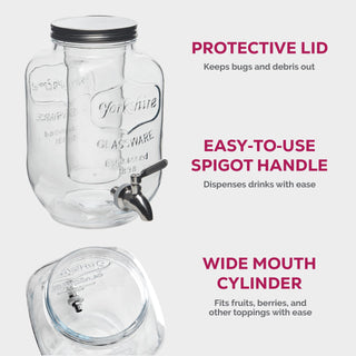 Dispensador de bebidas de vidro 