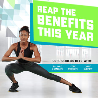 Core Sliders para treino de corpo inteiro - Pacote com 2 