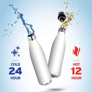 Garrafa de água de aço inoxidável com isolamento triplo - pacote com 2 
