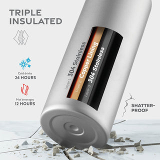 Garrafa de água esportiva térmica com canudo 