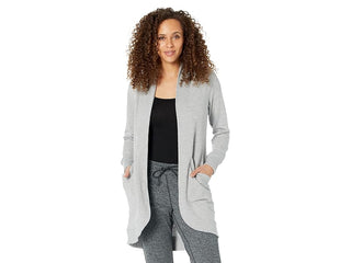 Cardigan longo aberto SoftFlex feminino LLBean - Cinza mesclado