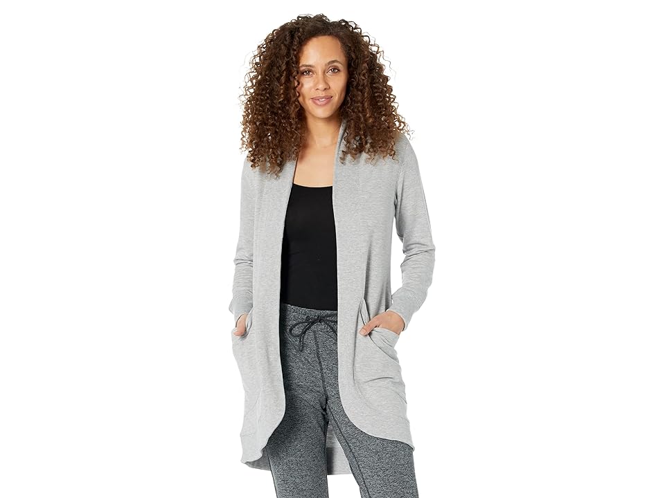 Cardigan longo aberto SoftFlex feminino LLBean - Cinza mesclado