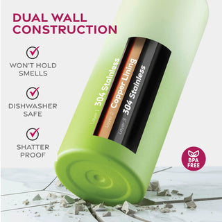 Garrafa de água esportiva térmica com canudo 