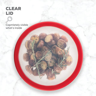 Tigelas de vidro para misturar com tampas - conjunto de 8 peças 