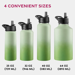 Garrafa de água esportiva térmica com canudo 