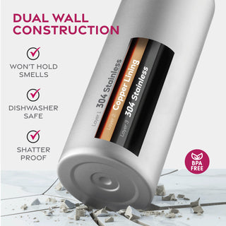 Garrafa de água esportiva térmica com canudo 