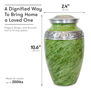 Urnas de cremação para adultos com bolsa de veludo