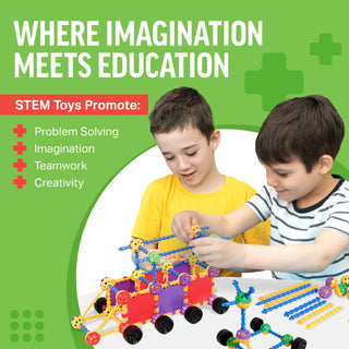 Kit de blocos de construção educativos - 176 peças (idades de 4 a 8 anos) 
