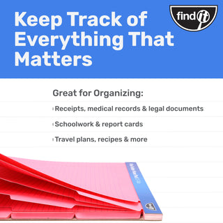 Bloco de notas para pasta de arquivo - Pacote com 12 