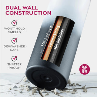 Garrafa de água esportiva térmica com canudo 