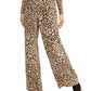 RACHEL Rachel Roy Womens Alice Animal Print High-Rise Pants Brown 6