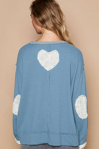 Pol - Blusa térmica de malha com gola redonda e manga comprida