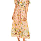 Entro - Floral Lace Up Maxi Dress