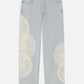 Frame - Crochet High Rise Vertical Crop Jeans