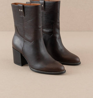 Oasis Society - Bota feminina Jennie Classic com salto para o dia a dia