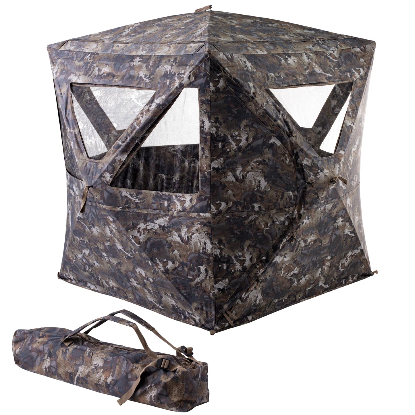 Rig Em Right Waterfowl HydeOut XL Compact Two Hub Hunting Blind Optifade Timber