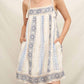 En Creme - Tassel Shoulder Embroidered Mini Dress
