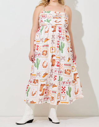 Baevely By Wellmade - Vestido de verão do Velho Oeste