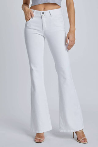 Cello - Two Button Mid Rise Flare Jeans