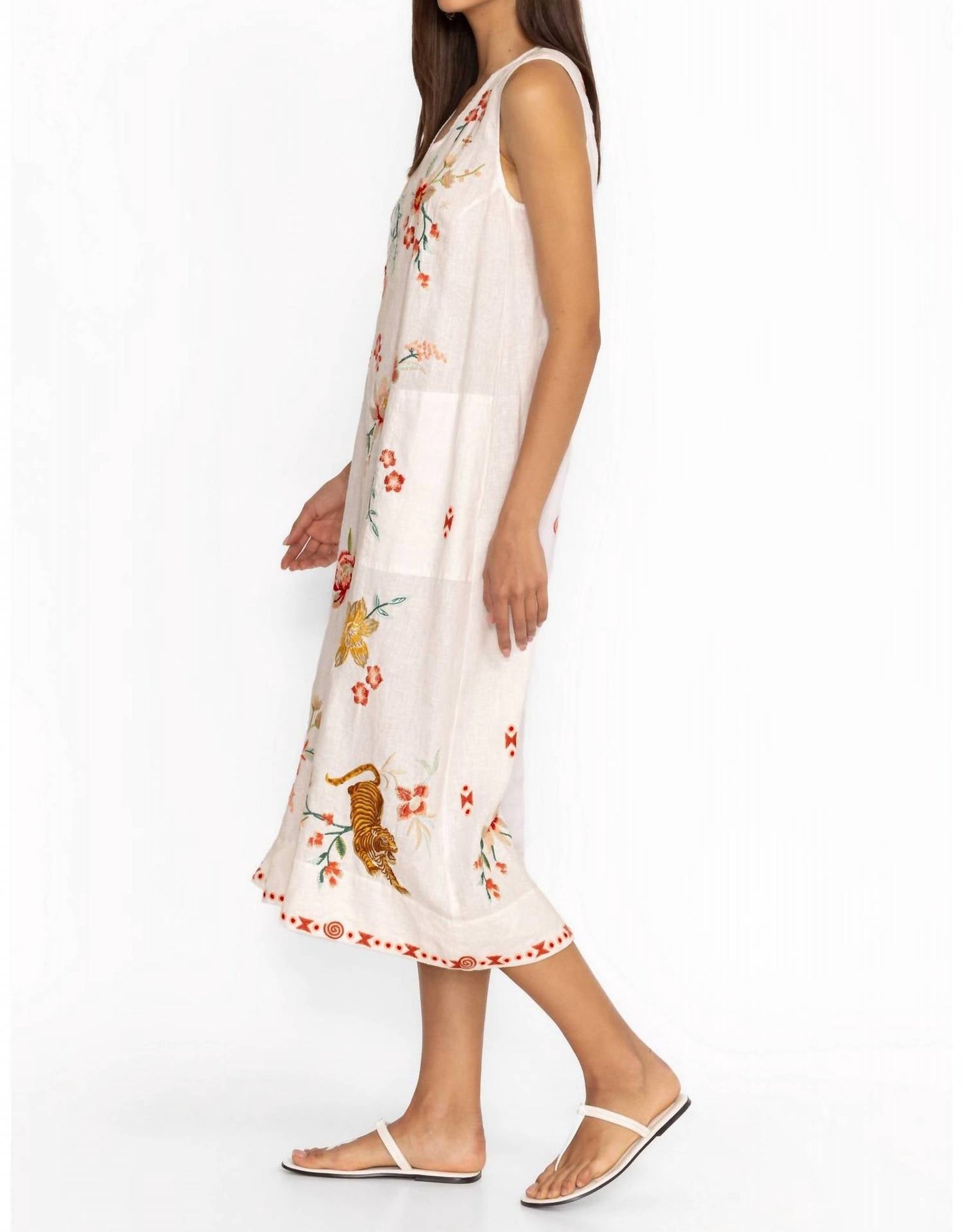 Johnny Was - Vestido de linho Andrean