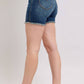Judy Blue - High Waist Tummy Control Fray Hem & Shield Back Pockets Denim Short