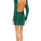 Mac Duggal - Long Sleeve Sequin Party Dress