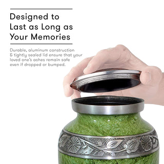 Urnas de cremação para adultos com bolsa de veludo