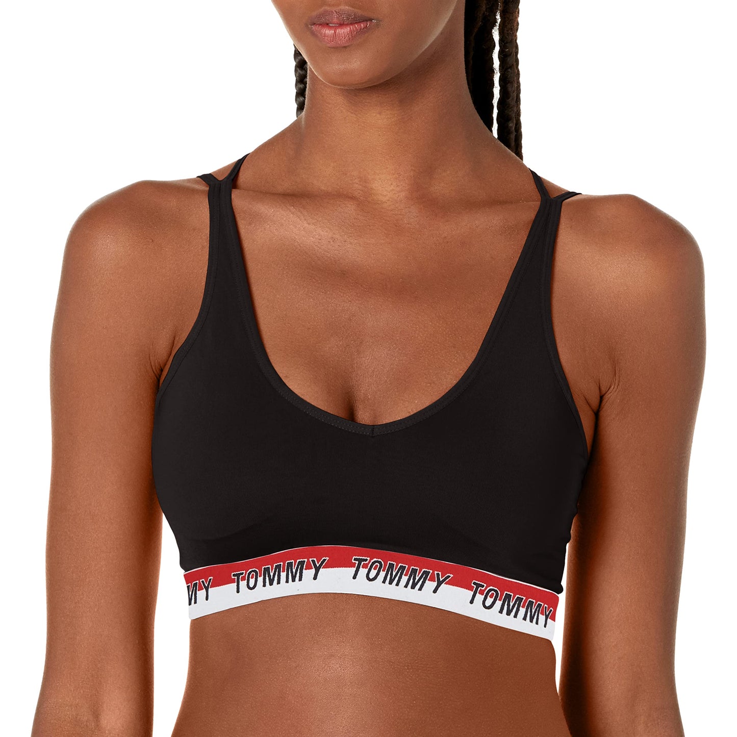 Tommy Hilfiger Women's Performance Sports Bra, Black, Large