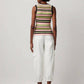 Atm - Yarn Stripe Tank Top - Petite