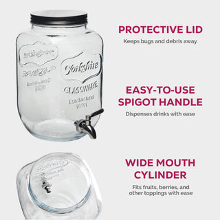 Dispensador de bebidas de vidro 